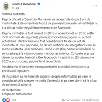 Sursa imagine: Facebook Senatul României