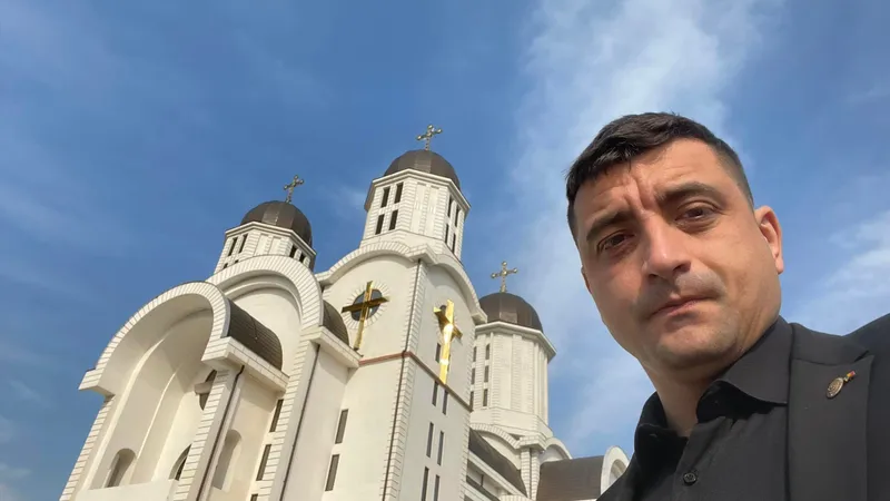 George Simion merge la biserică - FOTO: FB