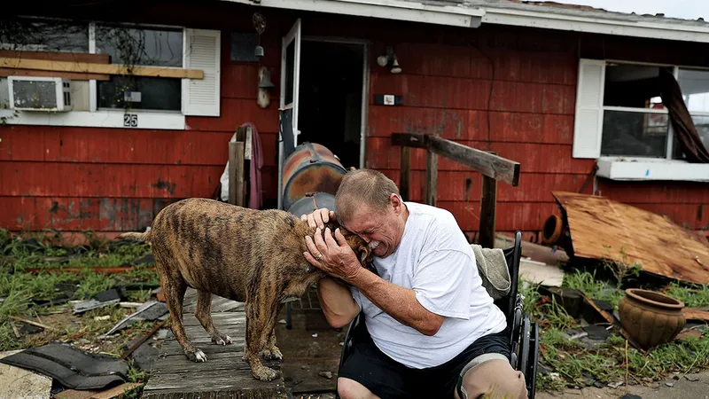 Urmările uraganului Harvey din august 2017, în Rockport, Texas