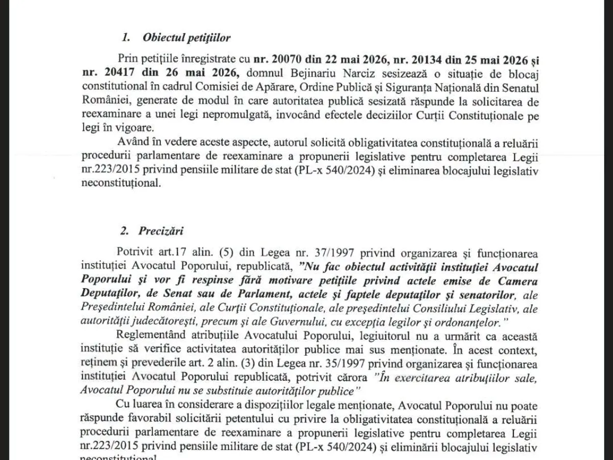 Răspuns Avocat Popor - Beji Narciz