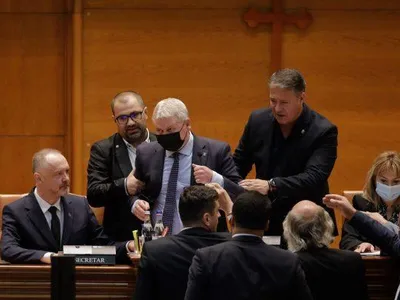 Plângere depusă de PNL împotriva celor doi deputați AUR care l-au bruscat pe Florin Roman. Foto Inquam Photos