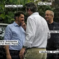 Vasile Dîncu, Claudiu Târziu și Radu Popa , la un restaurant din Capitală. Înăuntru se afla și Florian Coldea Foto: Gândul