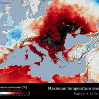 VREMEA Harta care spune că lumea e în pericol iminent. România fierbe la 44 grade, în roșu întunecat - Foto: FB
