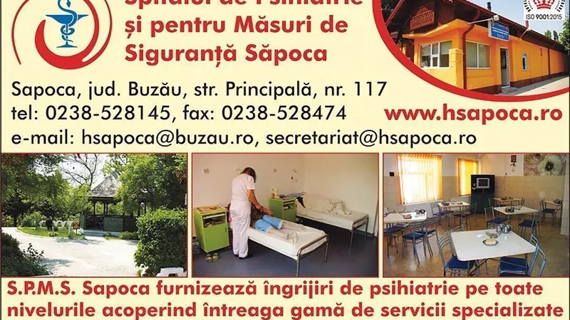 EȘEC Spitalul de Psihiatrie Săpoca, aflat în subordinea Ministerului Sănătății, își face reclamă cu serviciile oferite. Rapoartele de monitorizare din 2017 arată că, printre altele, oamenii sunt legați de paturi