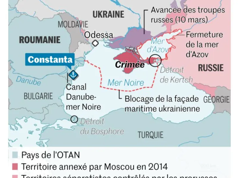 Portul Constanța a devenit bază pentru marfa ce trebuie să ajungă la Odesa/foto: le monde