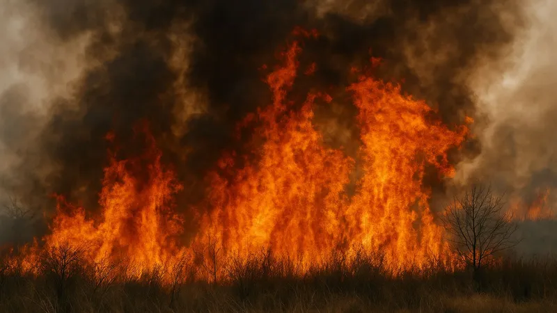 Incendiu de vegetație în Constanța. Zeci de bătrâni, evacuați urgent dintr-un azil din Poarta Albă - Foto: Facebook/ISU Constanța - Caracter ilustrativ