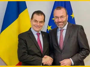 Ludovic Orban și Manfred Weber/FOTO: Twitter