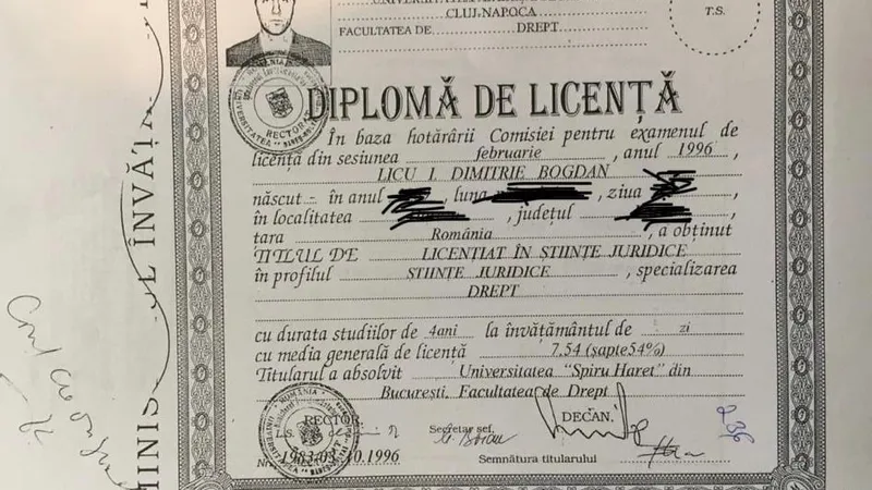 Propunerea PSD la CCR, Bogdan Licu: Absolvent de Spiru haret. A luat 5 la Drept Penal la licență / Sursa: Emilia Șercan