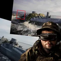 Cum arată dronă marină ucraineană "Sea Baby", dotată cu rachete termobarice ghidate cu laser - Foto: X/ @OSINTNic