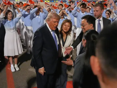 Trump a aterizat în China cu miliardari din tehnologie - Foto: Profimedia Images