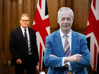 Keir Starmer și Nigel Farage - Foto: Profimedia images