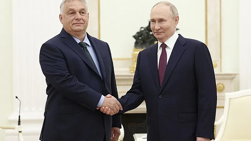 Putin şi Viktor Orban, în timpul vizitei celui de-al doilea la Moscova, pe 5 iulie 2024 - Foto: Profimedia Images