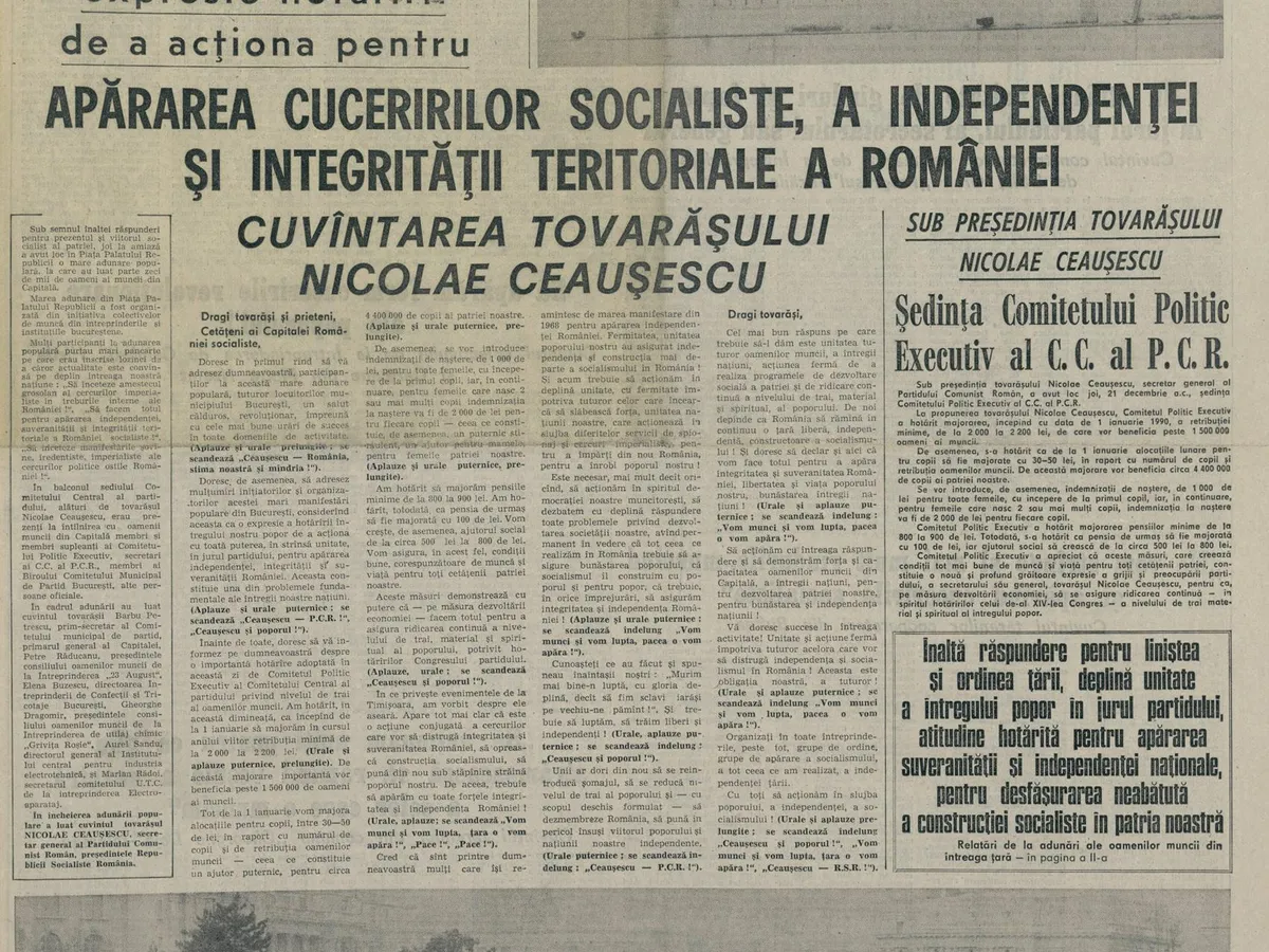 Pagina din ”Scânteia”