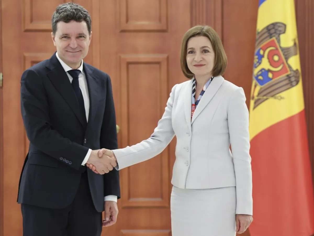Preşedintele Nicuşor Dan, în vizită la Chişinău, împreună cu preşedintele Maia Sandu - Foto: INQUAM PHOTOS
