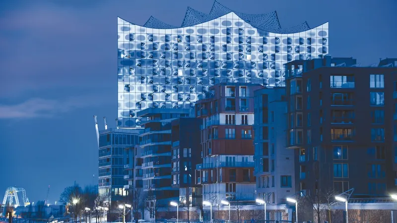 Clădirea filarmonicii Elba din Hamburg
