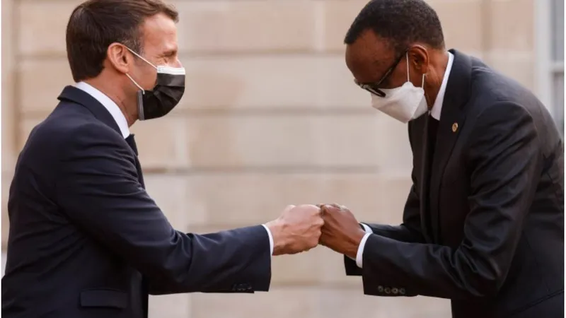 Macron și Paul Kagame, împăcare după genocidul din 1994/FotoȘ AFP