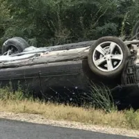 Mașina lui Igor Dodon s-a răsturnat. Foto Publika.md