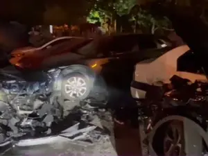 Accident grav în București. O adolescentă de 17 ani a distrus 6 mașini