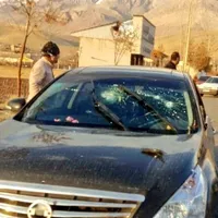 Mașina din care a coborât Mohsen Fakhrizadeh/FOTO: Twitter