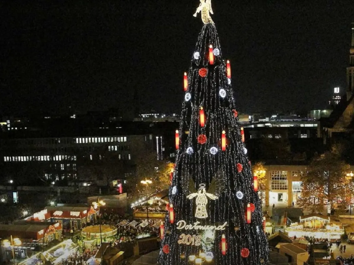 Bradul de Crăciun din Dortmund Olanda Foto: ruhr24.de