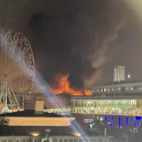 Centrul comercial Crocus City Hall din Moscova, în flăcări - Foto: Moscow Time