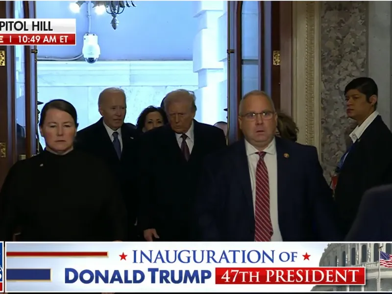 Donald Trump și Joe Biden a ajuns la Capitoliu - Foto: captură Fox News