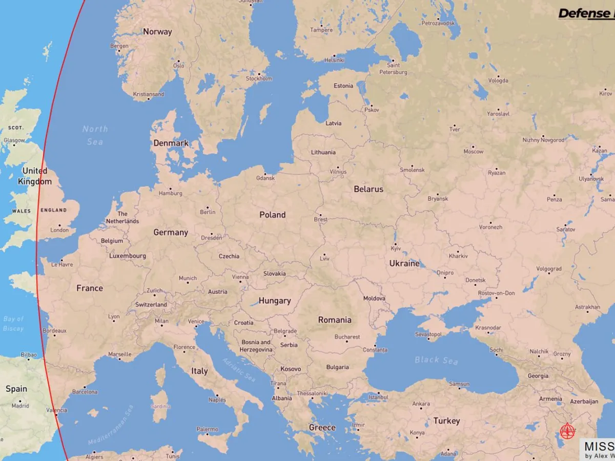 Raza de acțiune a rachetei Khorramshahr-4 - oto: Profimedia Images (imagine cu rol ilustrativ)