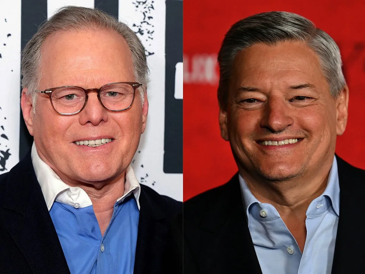 David Zalaw, boss-ul Warner Bros., şi Ted Sarandos, omologul său de la Netflix - Foto: Profimedia Images