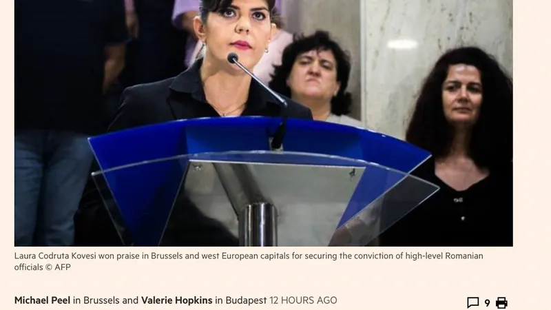 FT despre Kovesi Foto: Print screen