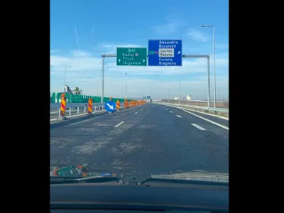 Un nou „ciot” de 16,3 km, inaugurat pe Autostrada București. 6,3 km sunt, însă, „muzeu” - Foto: captură video