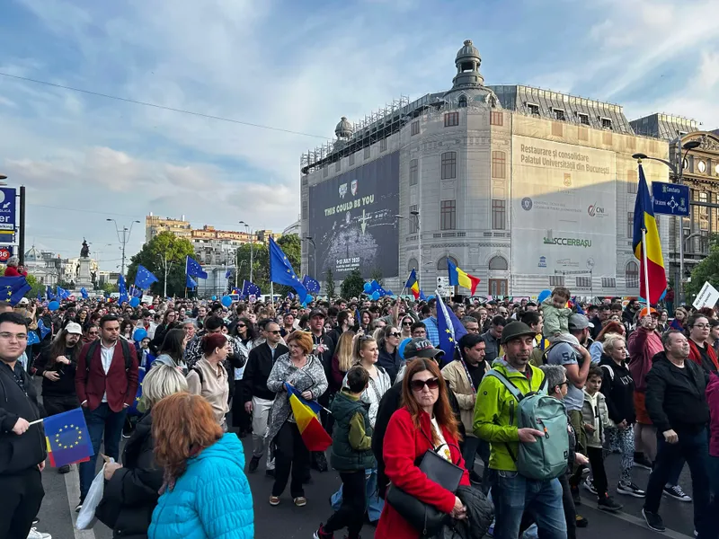 FOTO Mitinguri de amploare pro-Europa în București și în marile orașe, de 9 mai, Ziua Europei - FOTO: Newsweek (imagine cu rol ilustrativ)