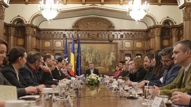Iohannis și reprezentanții a 22 de ONG-uri s-au întâlnit la Cotroceni. Foto Inquam Photos / Octav Ganea