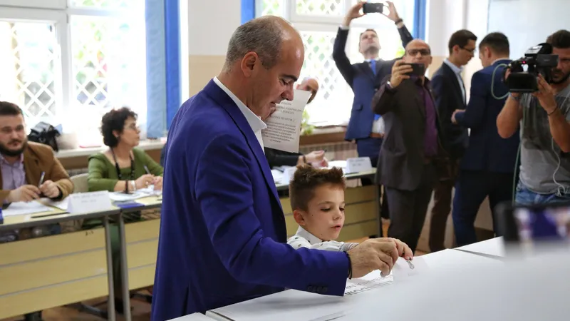 Rareș Bogdan, la vot. Foto Facebook
