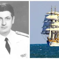 Comandantul navei-școală Mircea în marşul din SUA din 1976, Eugen Ispas, s-a stins din viață - Foto: Colaj/ Facebook