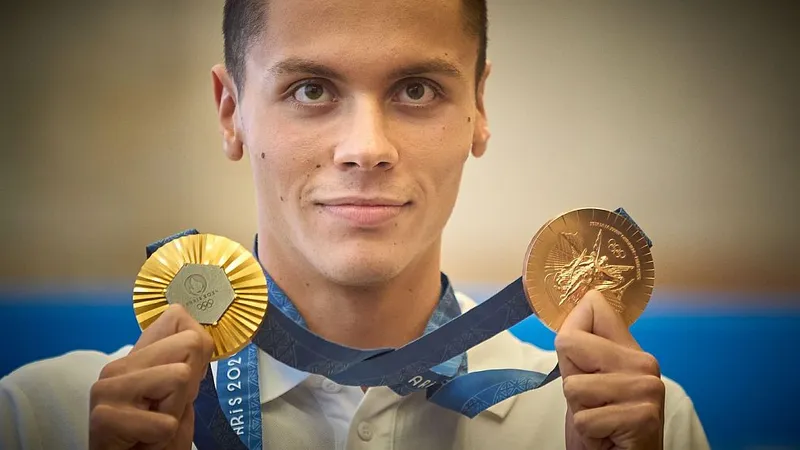 Înotătorul român David Popovici revine de la Jocurile Olimpice de la Paris, anul trecut - Foto: Profimedia Images
