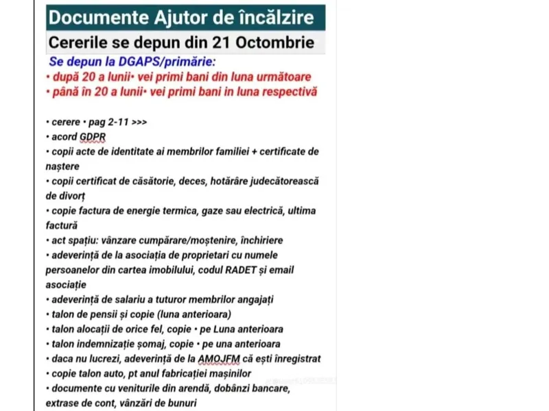 Ce documente depui ca să iei ajutor de căldură? Ce pensie maximă poți avea ca să iei banii? - Foto: Freepik