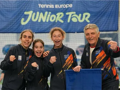 Echipa feminină U14 a României a câștigat Campionatul European Indoor – Winter Cup - Foto: Facebook / Federaţia Română de Tenis