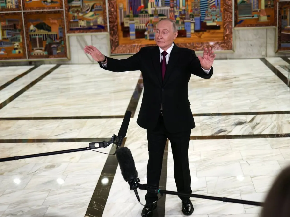 Vladimir Putin, la conferinţa recentă cu presa prietenă - Foto: Profimedia Images