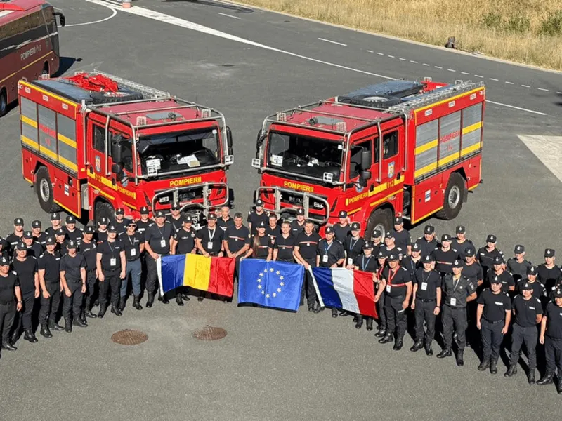 Al doilea schimb al pompierilor români specializați în stins incendii de pădure a ajuns în Franța - FOTO: IGSU - Inspectoratul General pentru Situatii de Urgenta