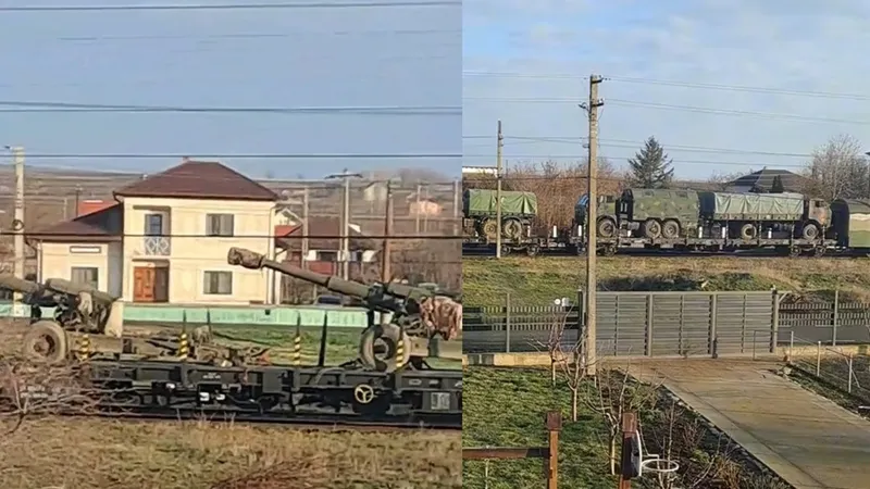VIDEO Blindatele de luptă sunt transportate pe străzile din țară. Oamenii întreabă, autoritățile tac Foto: captură video TikTok