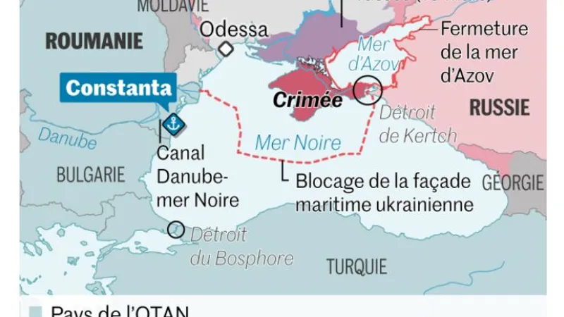 Portul Constanța a devenit bază pentru marfa ce trebuie să ajungă la Odesa/foto: le monde