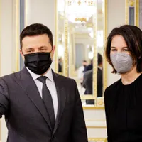 Șefa diplomației germane, la întâlnirea cu președintele Ucrainei. FOTO: Facebook