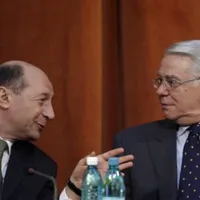 Traian Băsescu și Teodor Meleșcanu, doi politicieni din umbra fostei Securități