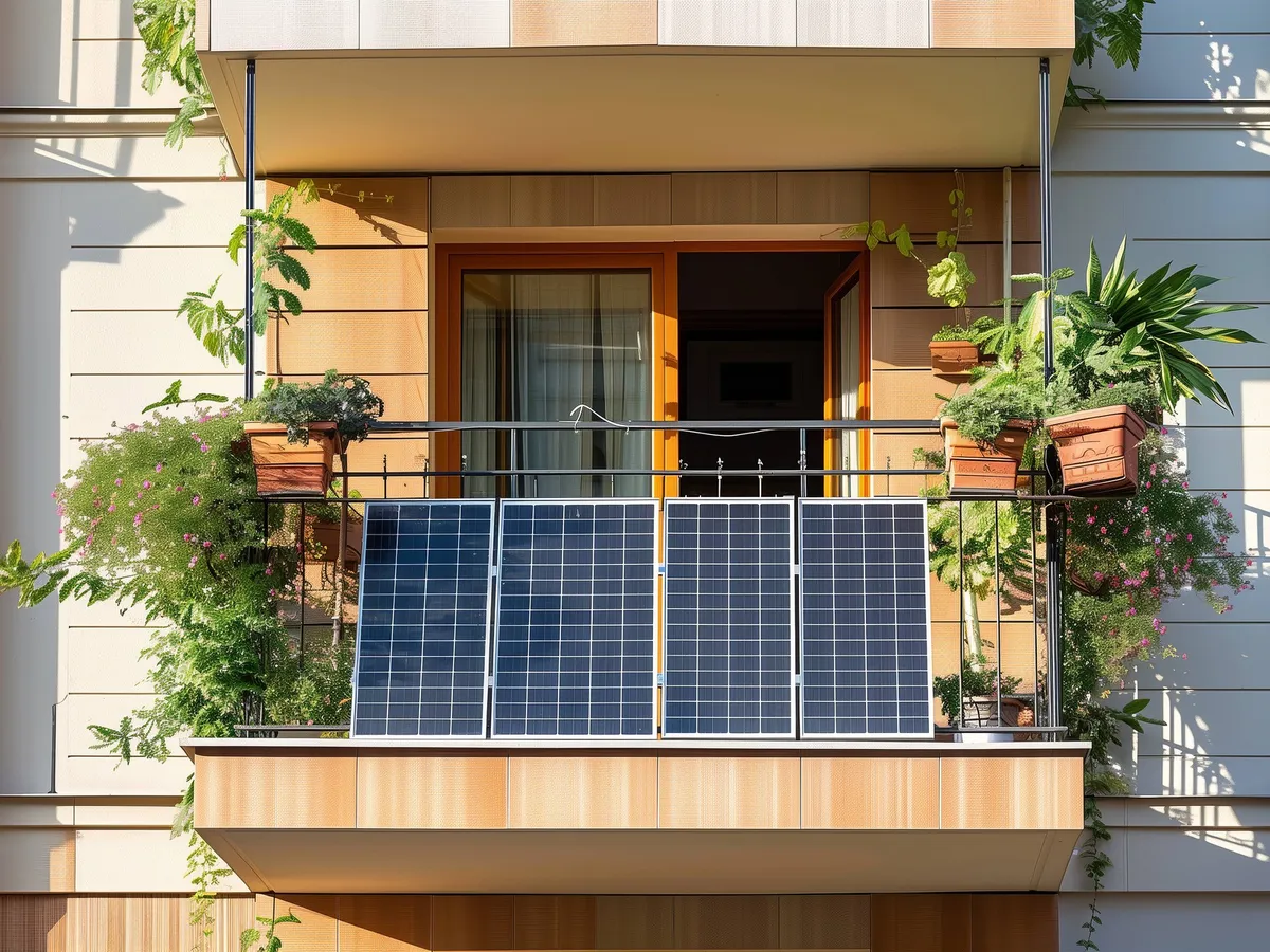 Sistem de panouri fotovoltaice pus pe balcon îți dă 2.300 wați și independență energetică. E 1.100€ - Foto: Profimedia images