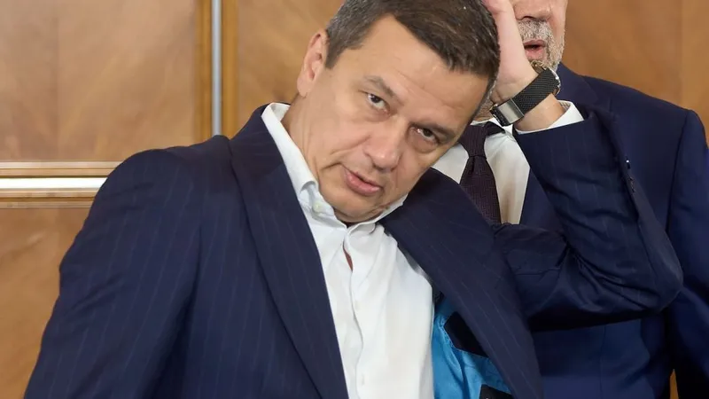 Sorin Grindeanu, la conferinţă de presă, anul trecut, cu fostul lider PSD, Marcel Ciolacu - Foto: Profimedia Images