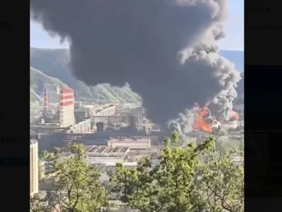 „Cea mai mare catastrofă ecologică”. Ucraina a distrus o rafinărie uriașă a Rusiei de pe coastă Mării Negre