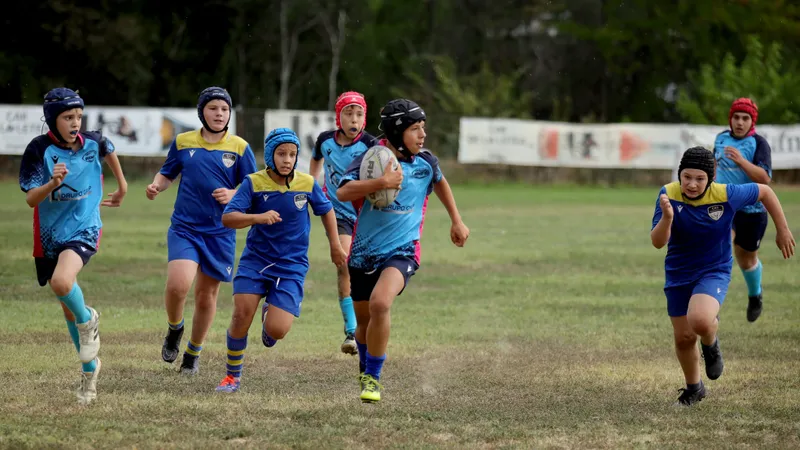 560 de copii au participat la competiția națională „Legendele Rugbyului Românesc” Foto: Caravana Pro Rugby