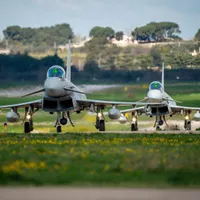 Cum au ajuns avioane Eurofighter de 125.000.000$ ce au decolat din Românai să doboare drone iraniene - Foto: Profimedia Images