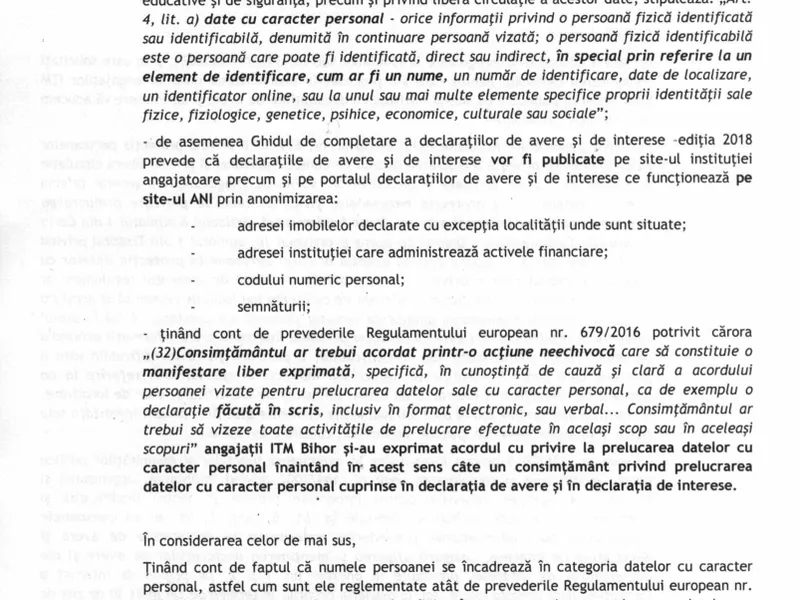 Secretizarea declarațiilor de avere la ITM Bihor, o practică de trei ani. Răspuns oficial al instituției la solicitarea Newsweek România