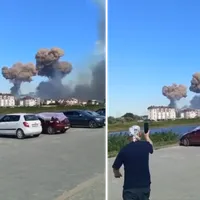 Explozii puternice în orașul Taganrog din Rusia. Moscova dă vina pe ucraineni - FOTO: Twitter/301military